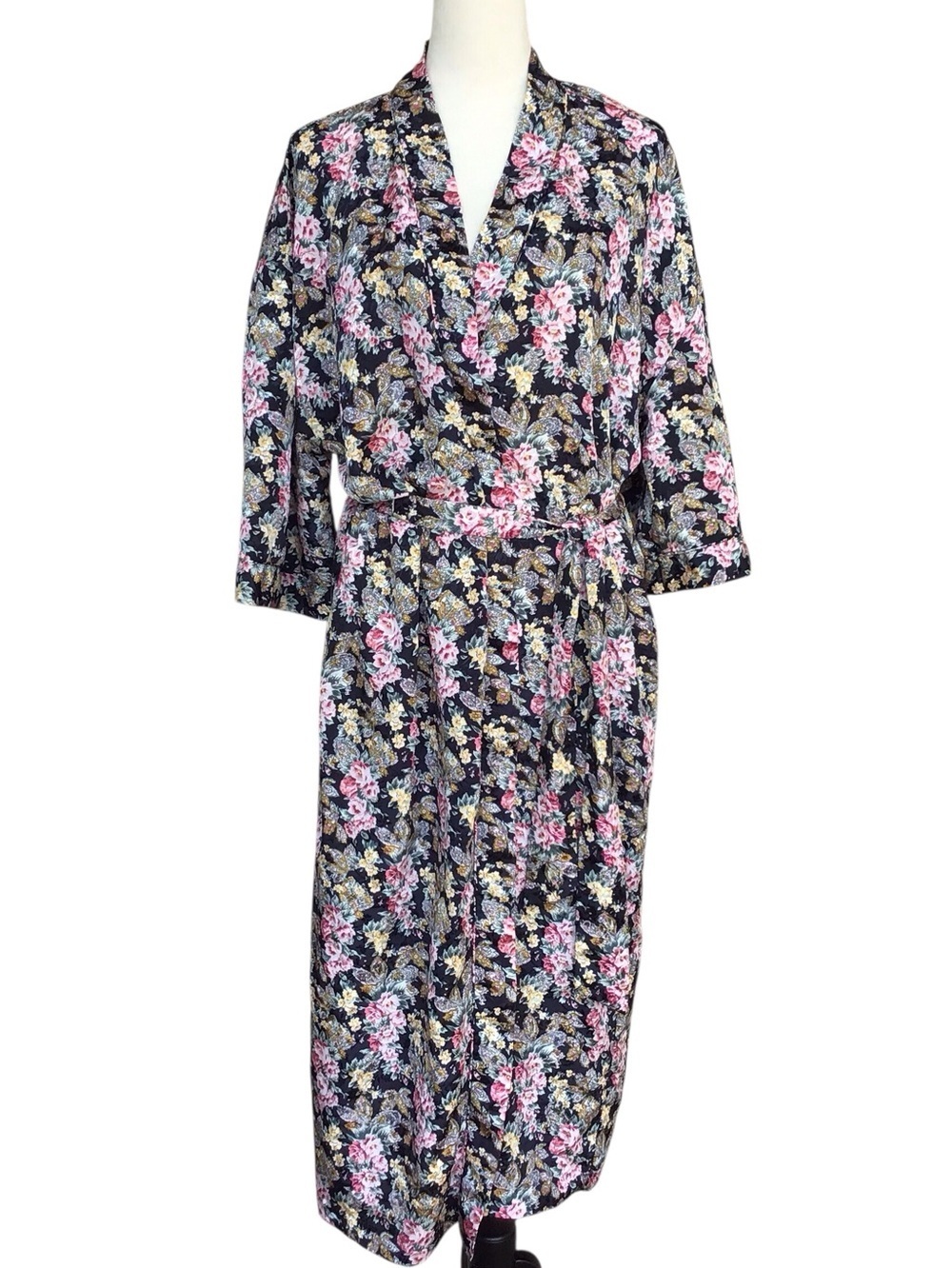 Vintage Lord & Taylor Floral Long Robe Size M